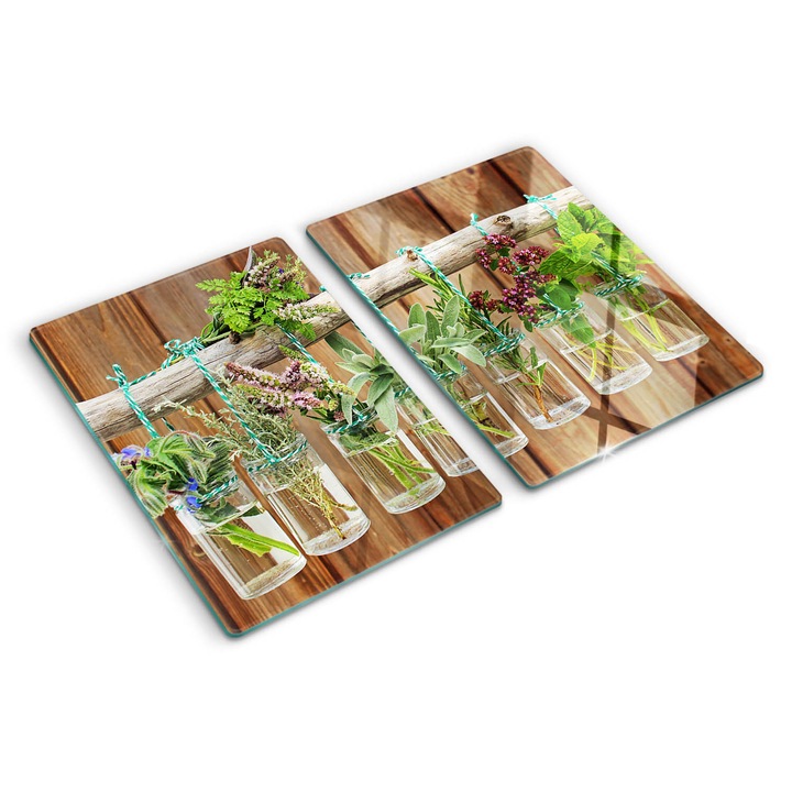 Tocatoare de bucatarie, Tulup, Ierburi in borcane, Verde, 2x40x52 cm, 010010520020000006248