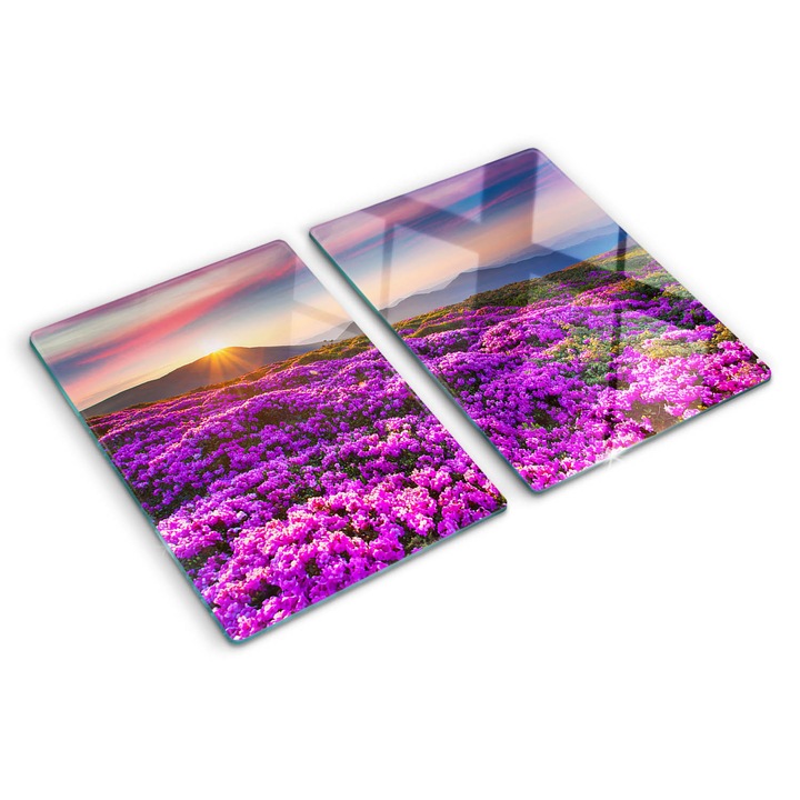 Tocatoare de bucatarie, Tulup, Flori in munti, Violet, 2x40x52 cm, 010010520020000006428