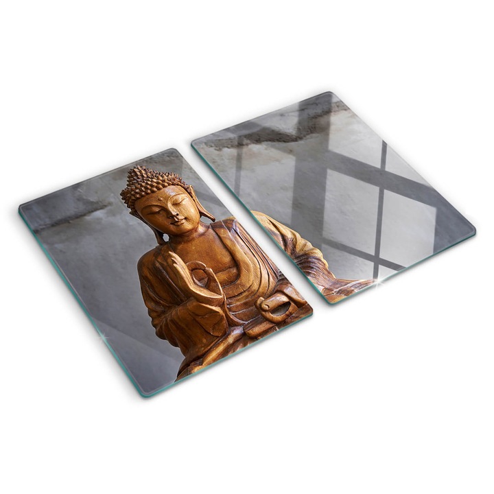 Tocatoare de bucatarie, Tulup, Buddha din lemn, Maro, 2x40x52 cm, 010010520020000006150
