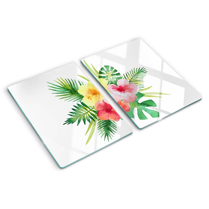 Tocatoare de bucatarie, Tulup, Flori hawaiene, Multicolor, 2x40x52 cm, 010010520020000006517