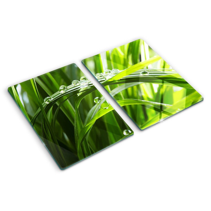 Tocatoare de bucatarie, Tulup, Picaturi de iarba, Verde, 2x40x52 cm, 010010520020000001115