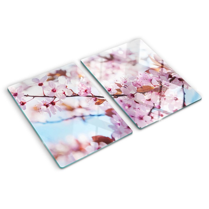 Tocatoare de bucatarie, Tulup, Flori de cires, Roz, 2x40x52 cm, 010010520020000006492