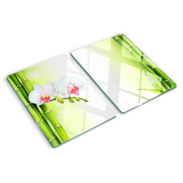 Tocatoare de bucatarie, Tulup, Orhidee si bambus, Verde, 2x40x52 cm, 010010520020000006493