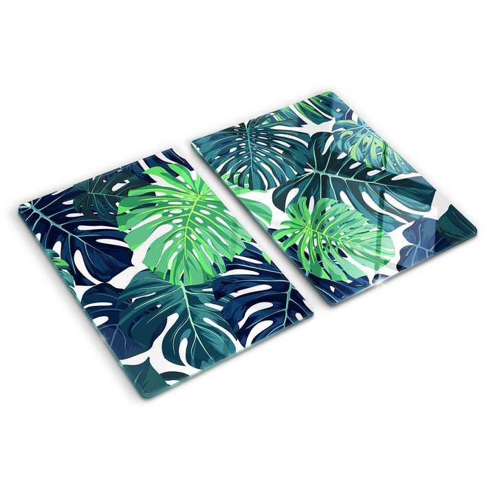 Tocatoare de bucatarie, Tulup, Frunze tropicale, Verde, 2x40x52 cm, 010010520020000006663
