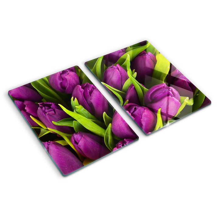 Tocatoare de bucatarie, Tulup, Lalele mov, Violet, 2x40x52 cm, 010010520020000006539