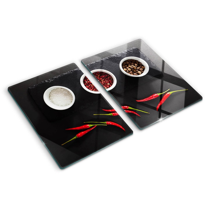 Tocatoare de bucatarie, Tulup, Condimente si chili, Rosu, 2x40x52 cm, 010010520020000006853