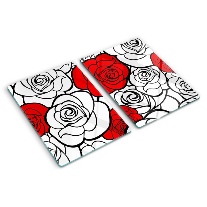 Tocatoare de bucatarie, Tulup, Trandafiri, Rosu, 2x40x52 cm, 010010520020000006681