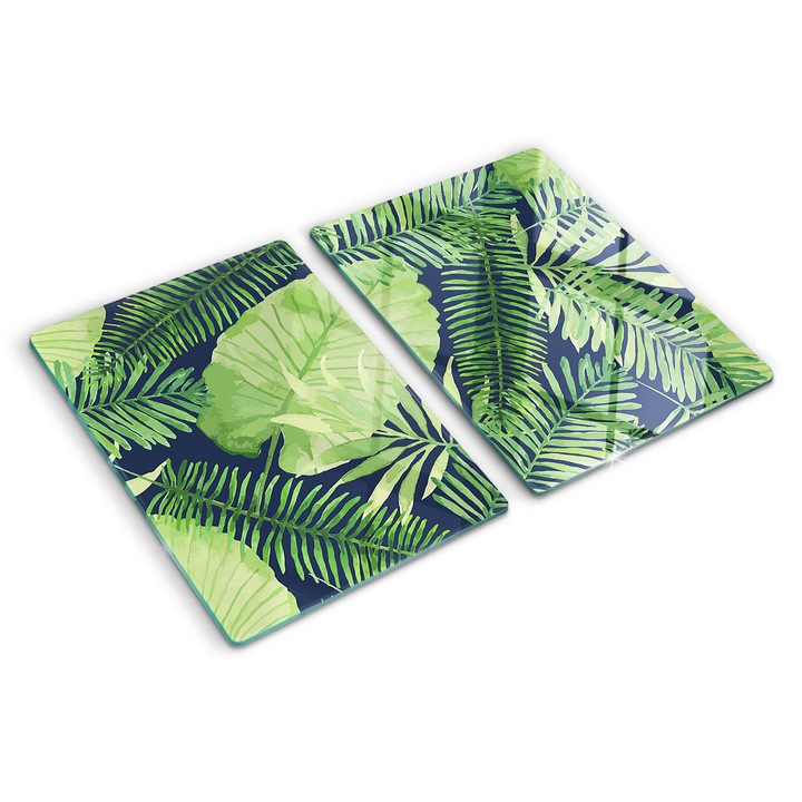 Tocatoare de bucatarie, Tulup, Frunze tropicale, Verde, 2x40x52 cm, 010010520020000006597