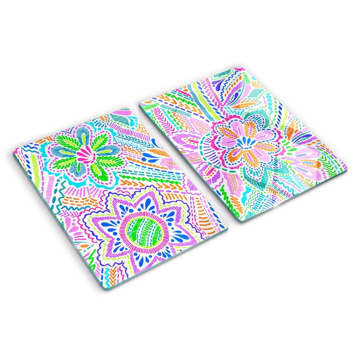 Tocatoare de bucatarie, Tulup, Model floral, Multicolor, 2x40x52 cm, 010010520020000006740