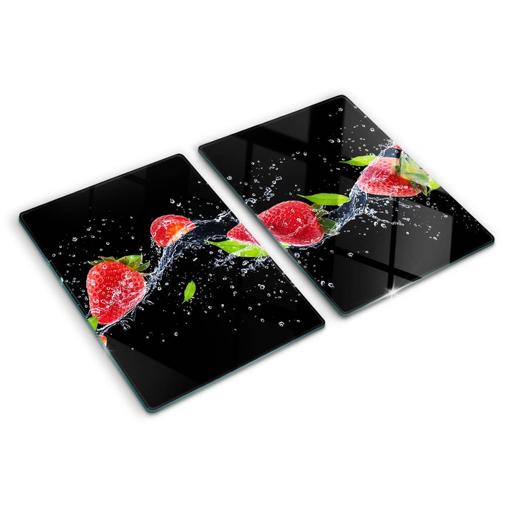 Tocatoare de bucatarie, Tulup, Capsuni si apa, Rosu, 2x40x52 cm, 010010520020000006912