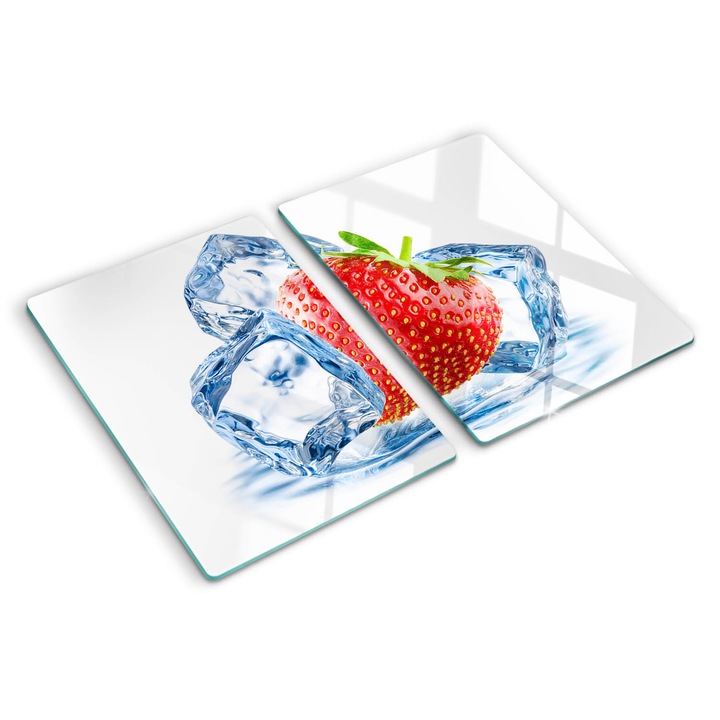 Tocatoare de bucatarie, Tulup, Capsuni cu inghetata, Rosu, 2x40x52 cm, 010010520020000006951