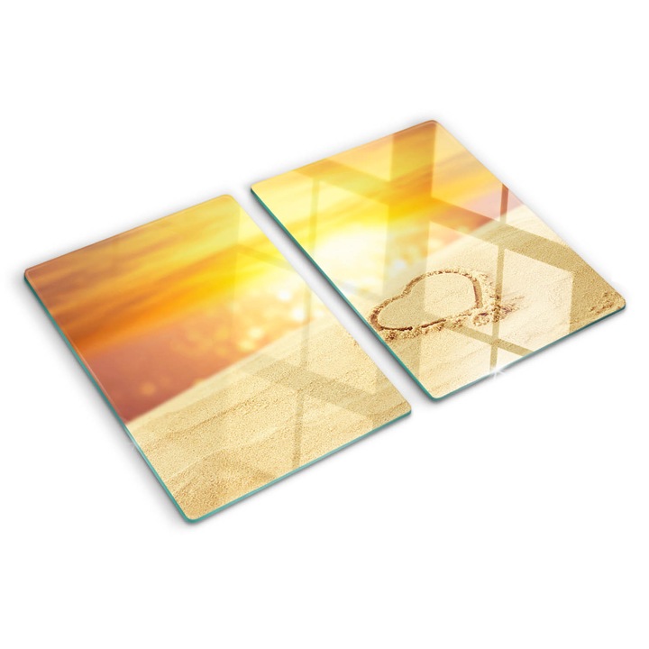 Tocatoare de bucatarie, Tulup, Inima in nisip, Galben, 2x40x52 cm, 010010520020000007249