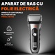 Aparat de Ras si Barbierit Electric, Profesional, HOTTLE®, Motor 9000 RPM, Shaver cu 3 Lame Flotante, Type-C, Afisaj LCD, Autonomie 90 Min, Aparat Ras cu Utilizare Umed si Uscat, Wet & Dry, IPX7, Shaver Electric, Cap Magnetic, Aparat Ras Argintiu