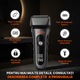 Aparat de Ras si Barbierit Electric, Profesional, HOTTLE®, Motor 9000 RPM, Shaver cu 3 Lame Flotante, Type-C, Afisaj LCD, Autonomie 90 Min, Aparat Ras cu Utilizare Umed si Uscat, Wet & Dry, IPX7, Shaver Electric, Cap Magnetic, Aparat Ras Argintiu