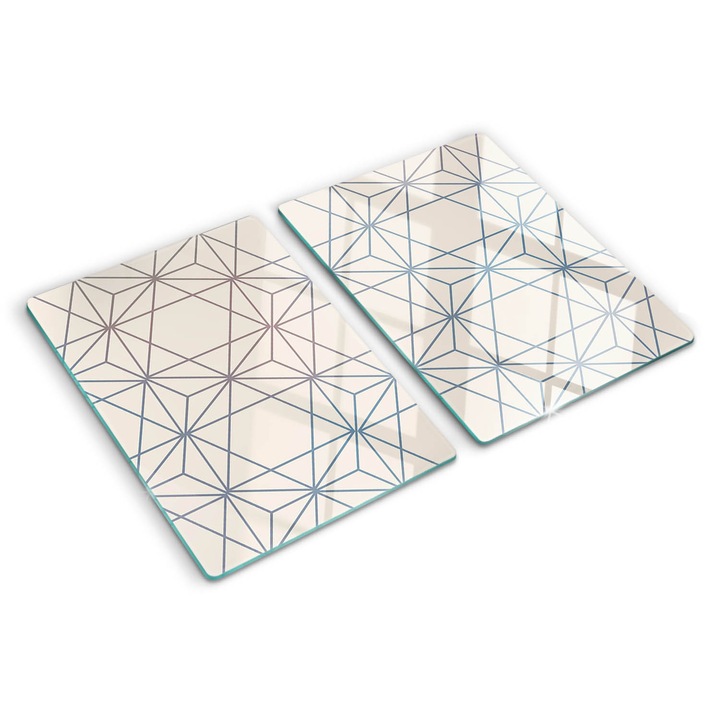 Tocatoare de bucatarie, Tulup, Figuri geometrice, Bej, 2x40x52 cm, 010010520020000007828