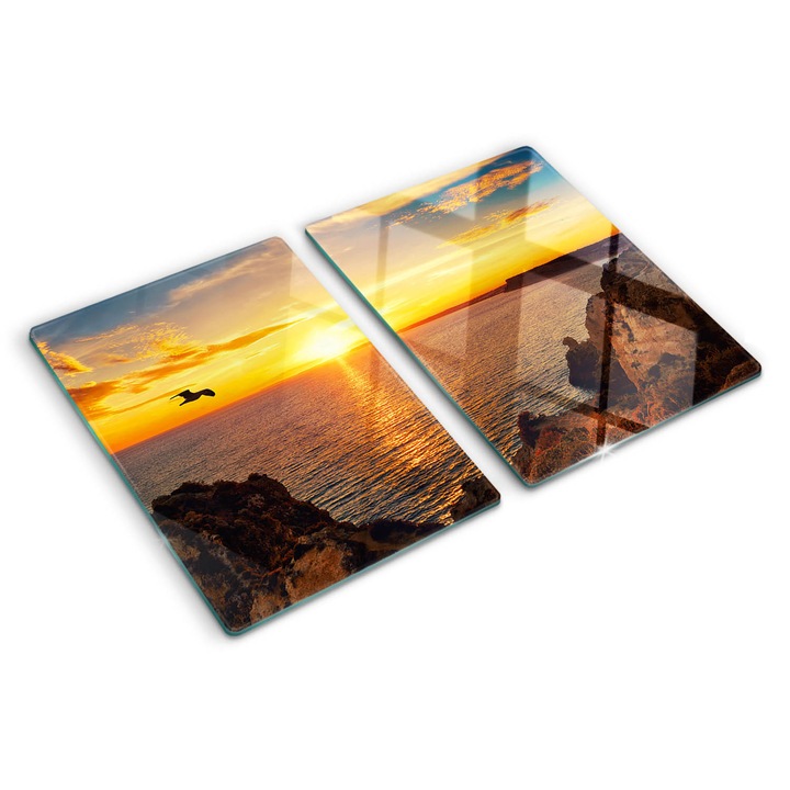 Tocatoare de bucatarie, Tulup, Apus peste mare, Galben, 2x40x52 cm, 010010520020000007649