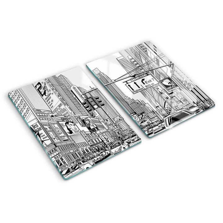 Tocatoare de bucatarie, Tulup, Strazile din new york, Multicolor, 2x40x52 cm, 010010520020000008127