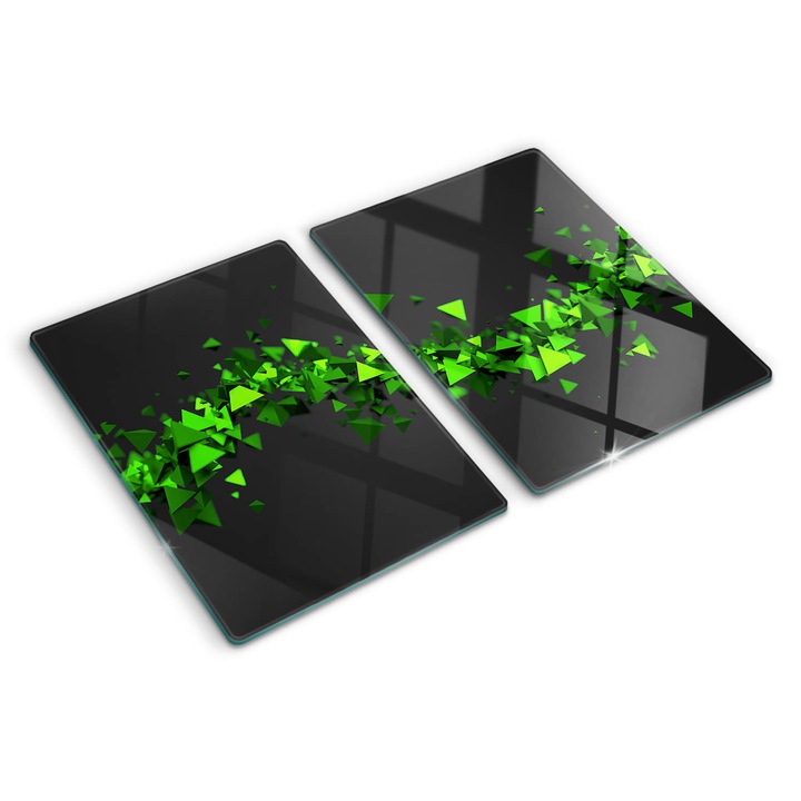 Tocatoare de bucatarie, Tulup, Unda geometrica, Verde, 2x40x52 cm, 010010520020000007809