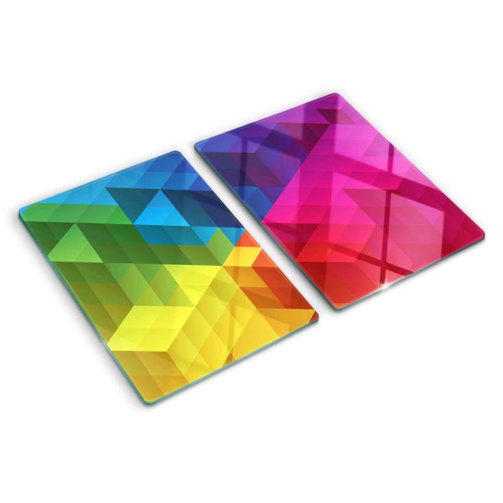 Tocatoare de bucatarie, Tulup, Figuri geometrice, Multicolor, 2x40x52 cm, 010010520020000005926