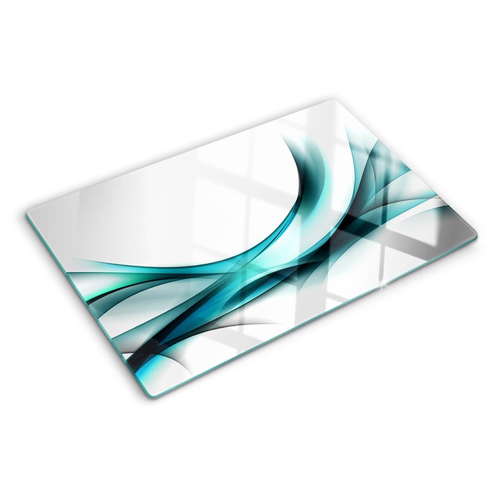 Tocatoare de bucatarie, Tulup, Valuri abstracte, Albastru, 80x52 cm, 010010520060000006102