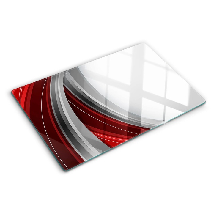 Tocatoare de bucatarie, Tulup, Fundal ondulat, Rosu, 80x52 cm, 010010520060000006020