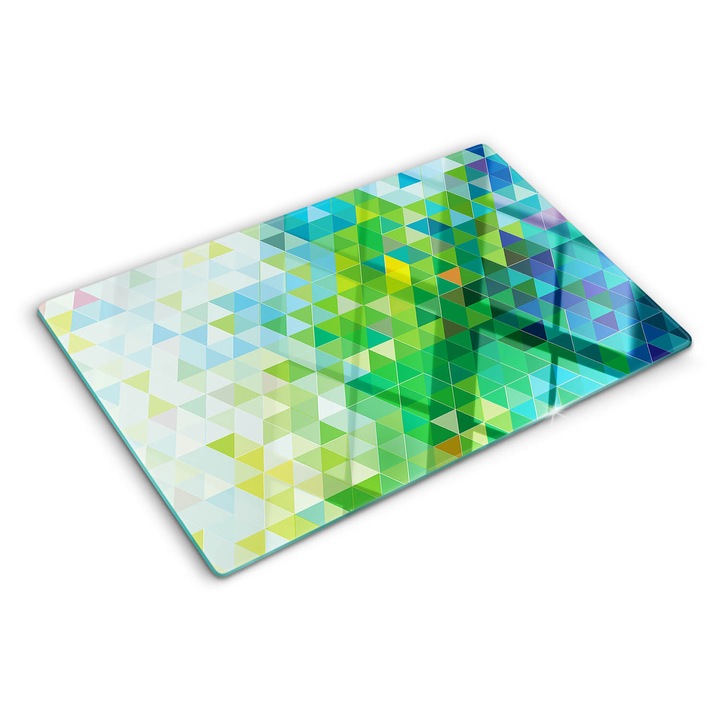 Tocatoare de bucatarie, Tulup, Triunghiuri de abstractizare, Verde, 80x52 cm, 010010520060000006133