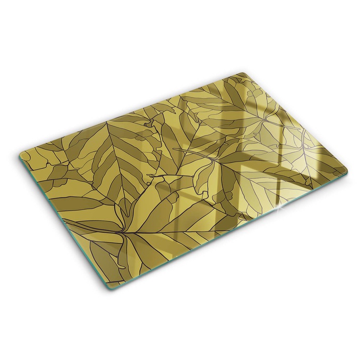 Tocatoare de bucatarie, Tulup, Frunze, Verde, 80x52 cm, 010010520060000006725