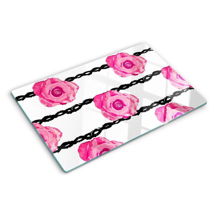 Tocatoare de bucatarie, Tulup, Trandafiri, Roz, 80x52 cm, 010010520060000006617