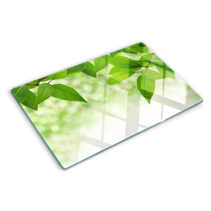 Tocatoare de bucatarie, Tulup, Frunze verzi, Verde, 80x52 cm, 010010520060000006325