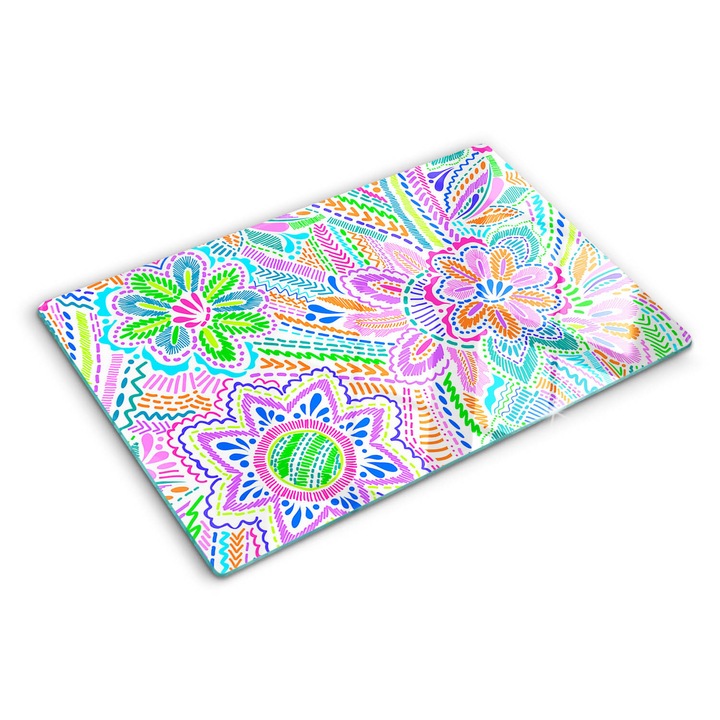 Tocatoare de bucatarie, Tulup, Model floral, Multicolor, 80x52 cm, 010010520060000006740