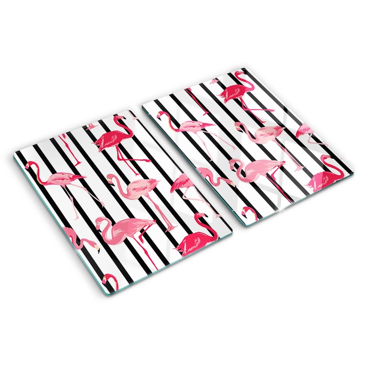 Tocatoare de bucatarie, Tulup, Dungi flamingo, Roz, 2x40x52 cm, 010010520020000005852