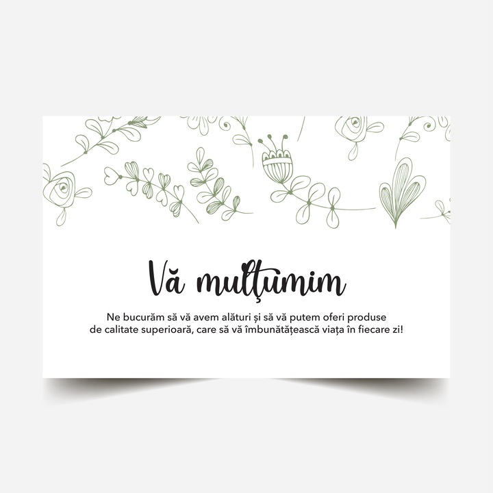 Set 100 bucati Thank you card Floral Model 4