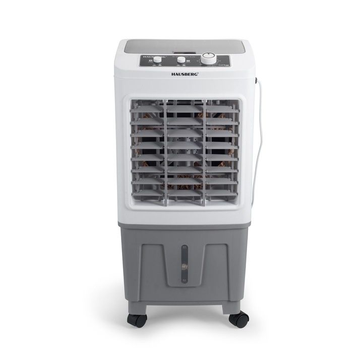 Racitor aer portabil cu ionizare Vionex Hausberg 5961, 75W, rezervor 20L, 3 viteze, control mecanic, 2 cartuse gheata, alb