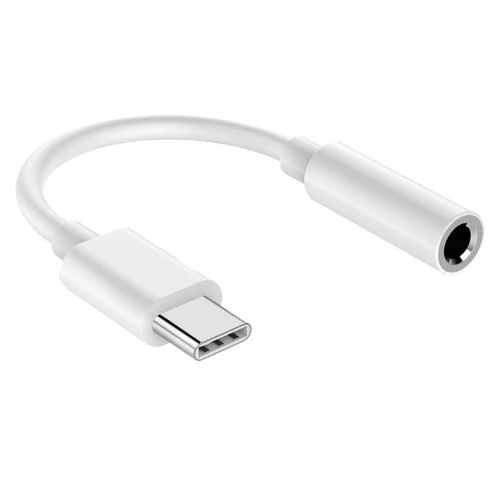USB-C - 3,5 mm audio jack adapter, digitális átalakító DAC chippel az univerzális kompatibilitásért, egyszerű és hordozható kialakítás (fehér), kompatibilis a Samsung S25/S24, Pixel 9, iPad Pro/Air és más Type-C eszközökkel, fehér