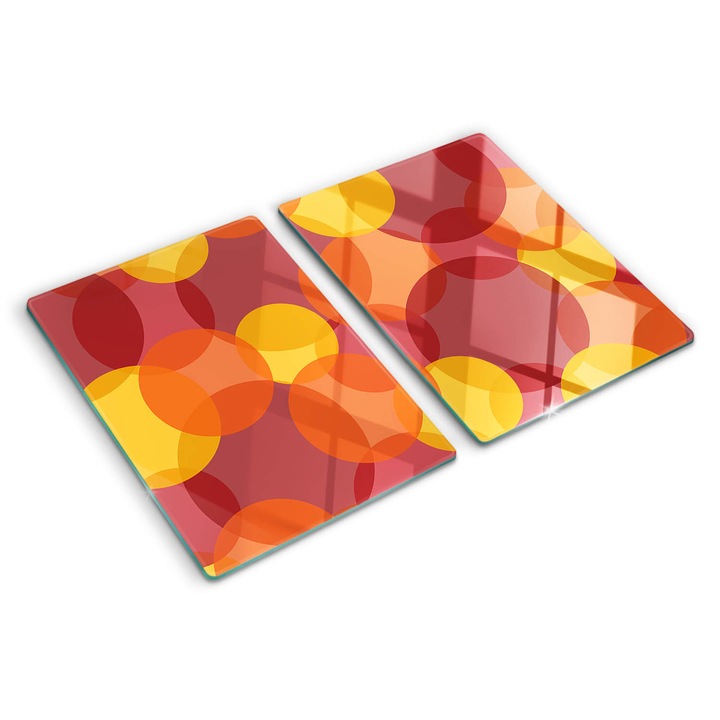 Tocatoare de bucatarie, Tulup, Cercuri colorate, Multicolor, 2x40x52 cm, 010010520020000006054