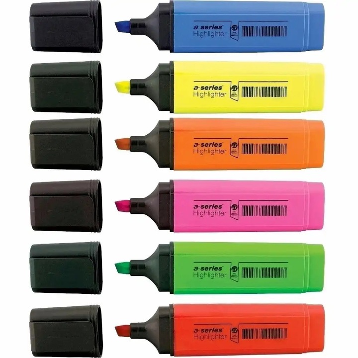 Маркер серия А, връх 1-5 мм, 8 цвята/комплект