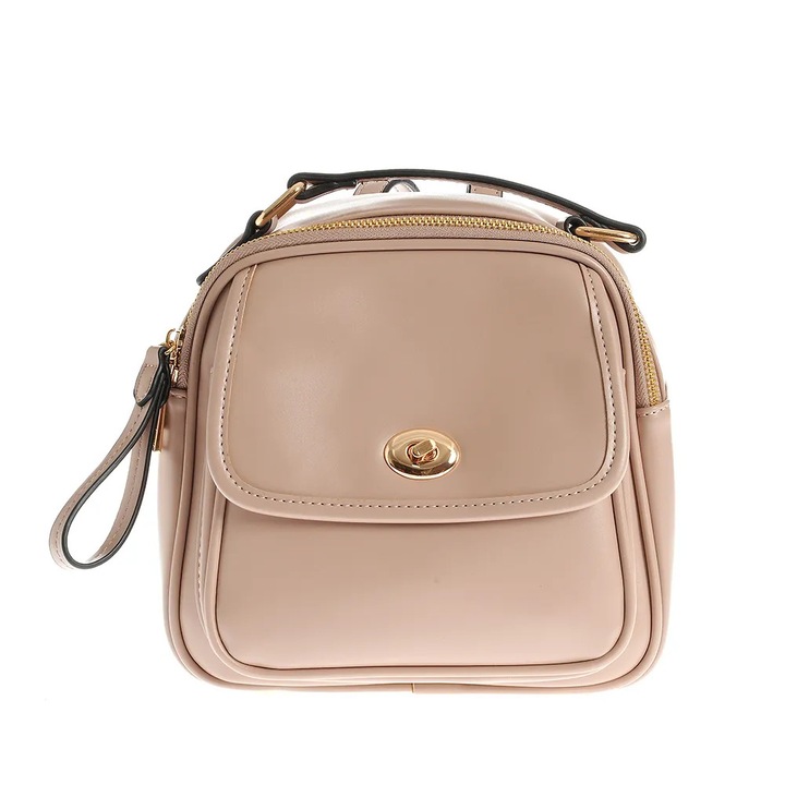 Rucsac casual roz cu bretele ajustabile, Meli Melo Paris