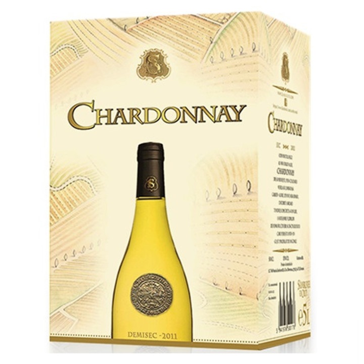 Vin Bag-in-Box Domeniile Samburesti Chardonnay Demisec, 5 l