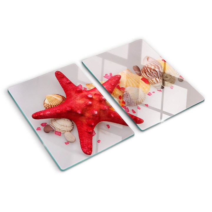 Tocatoare de bucatarie, Tulup, Scoici de stele de mare, Rosu, 2x40x52 cm, 010010520020000005755