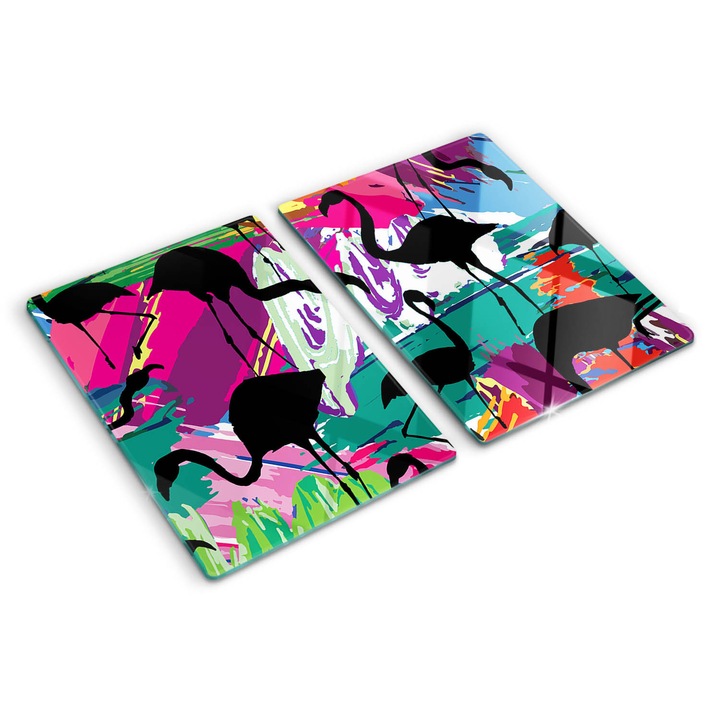 Tocatoare de bucatarie, Tulup, Flamingos, Multicolor, 2x40x52 cm, 010010520020000005859