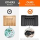 Organizer extensibil pentru sertare, negru, dimensiuni ajustabile 33x57cm, 8 compartimente