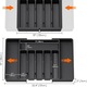 Organizer extensibil pentru sertare, negru, dimensiuni ajustabile 33x57cm, 8 compartimente