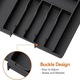 Organizer extensibil pentru sertare, negru, dimensiuni ajustabile 33x57cm, 8 compartimente