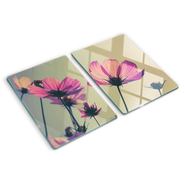 Tocatoare de bucatarie, Tulup, Flori roz, Roz, 2x40x52 cm, 010010520020000006213