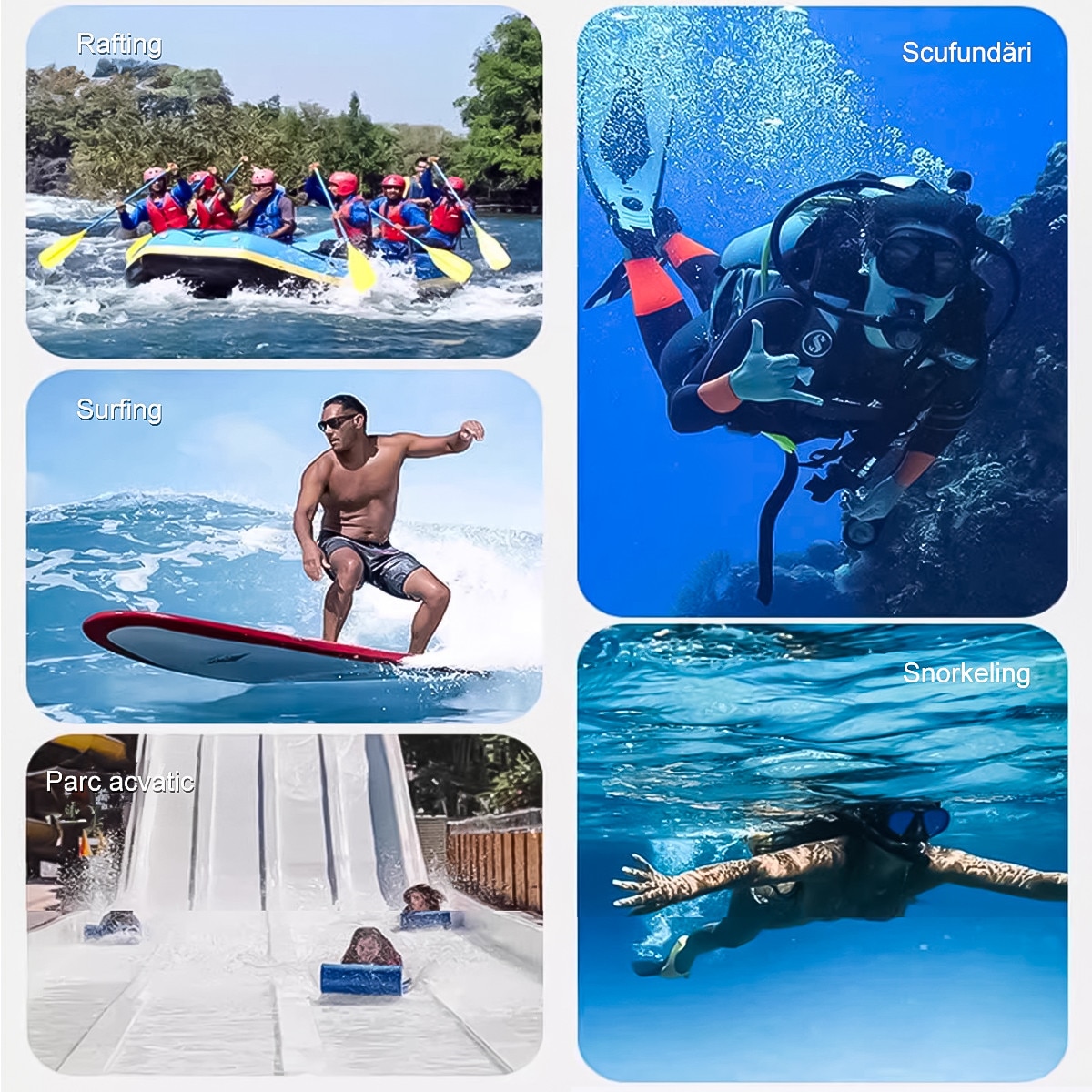 Set 2 Husa subacvatica waterproof Universale, SuooTci, 6" Sac Universal Etans, pentru telefon sau documente, cu Cord pentru Gat, IPX8, Negru