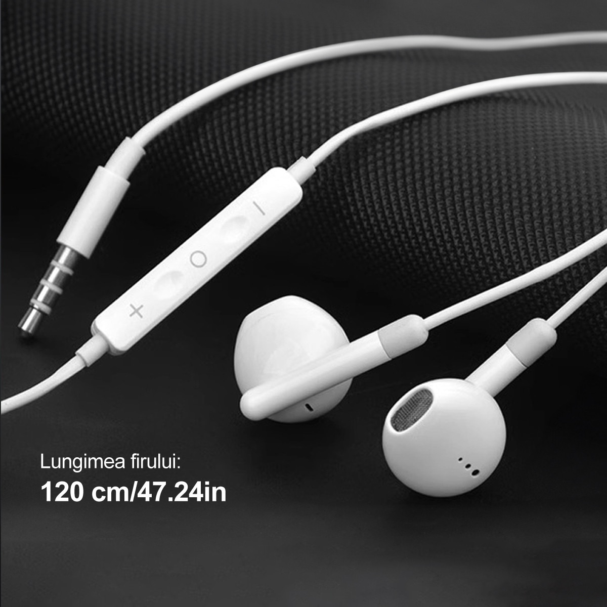 Casti cu fir SuooTci, in-ear, control multifunctional, calitate audio excelenta, jack de 3.5mm