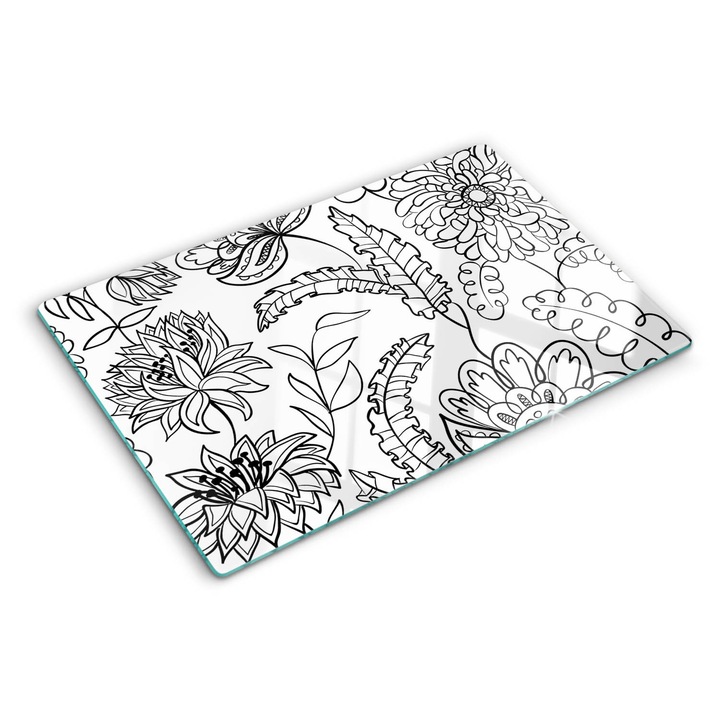 Tocatoare de bucatarie, Tulup, Model floral, Multicolor, 80x52 cm, 010010520060000006699
