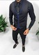 Vesta pentru barbati, causal, slim fit, negru, 13259, Negru