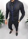 Vesta pentru barbati, causal, slim fit, negru, 13259, Negru