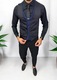 Vesta pentru barbati, causal, slim fit, negru, 13259, Negru